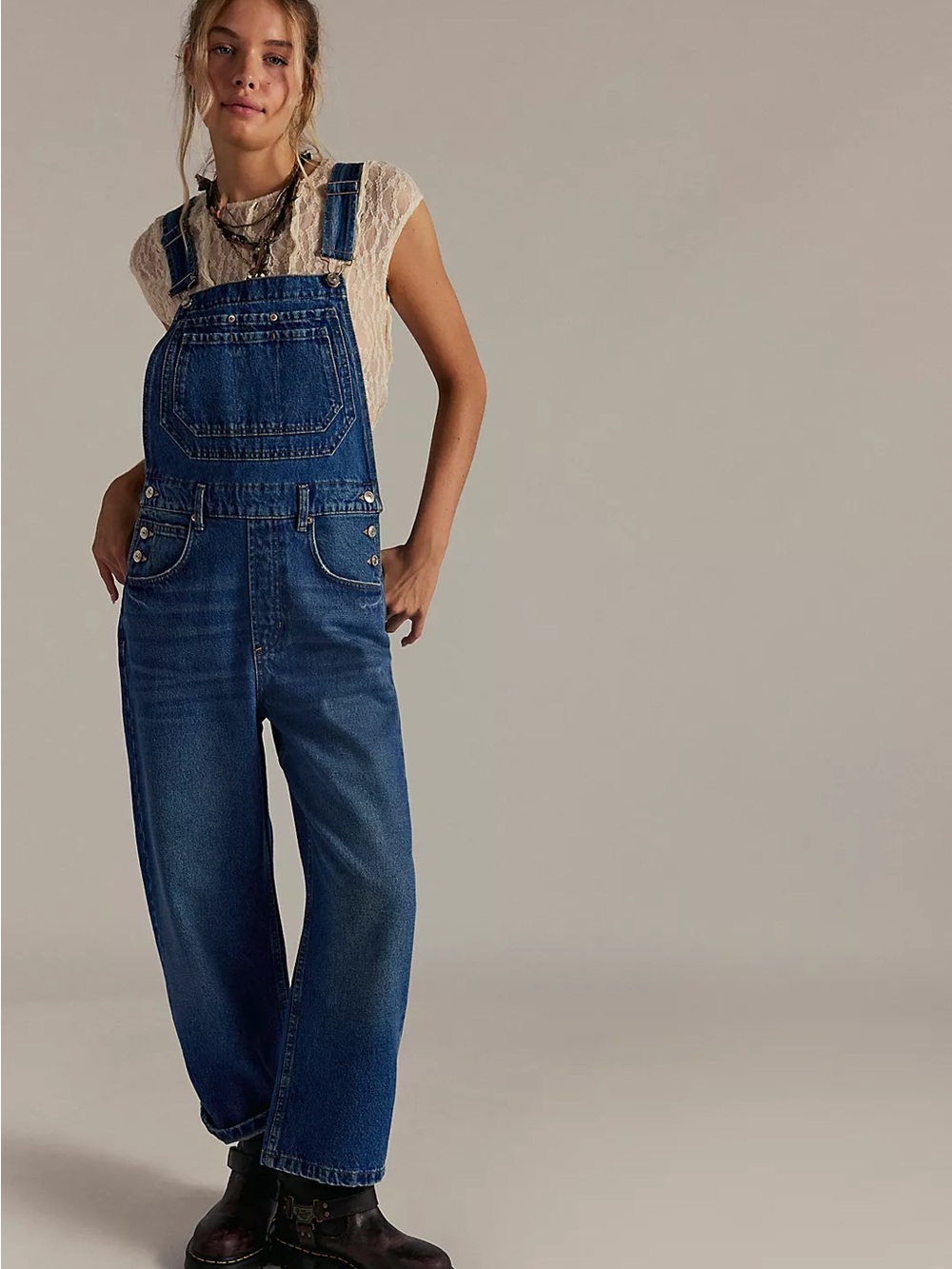 FP WE THE FREE Deep Trance Overalls, Size S